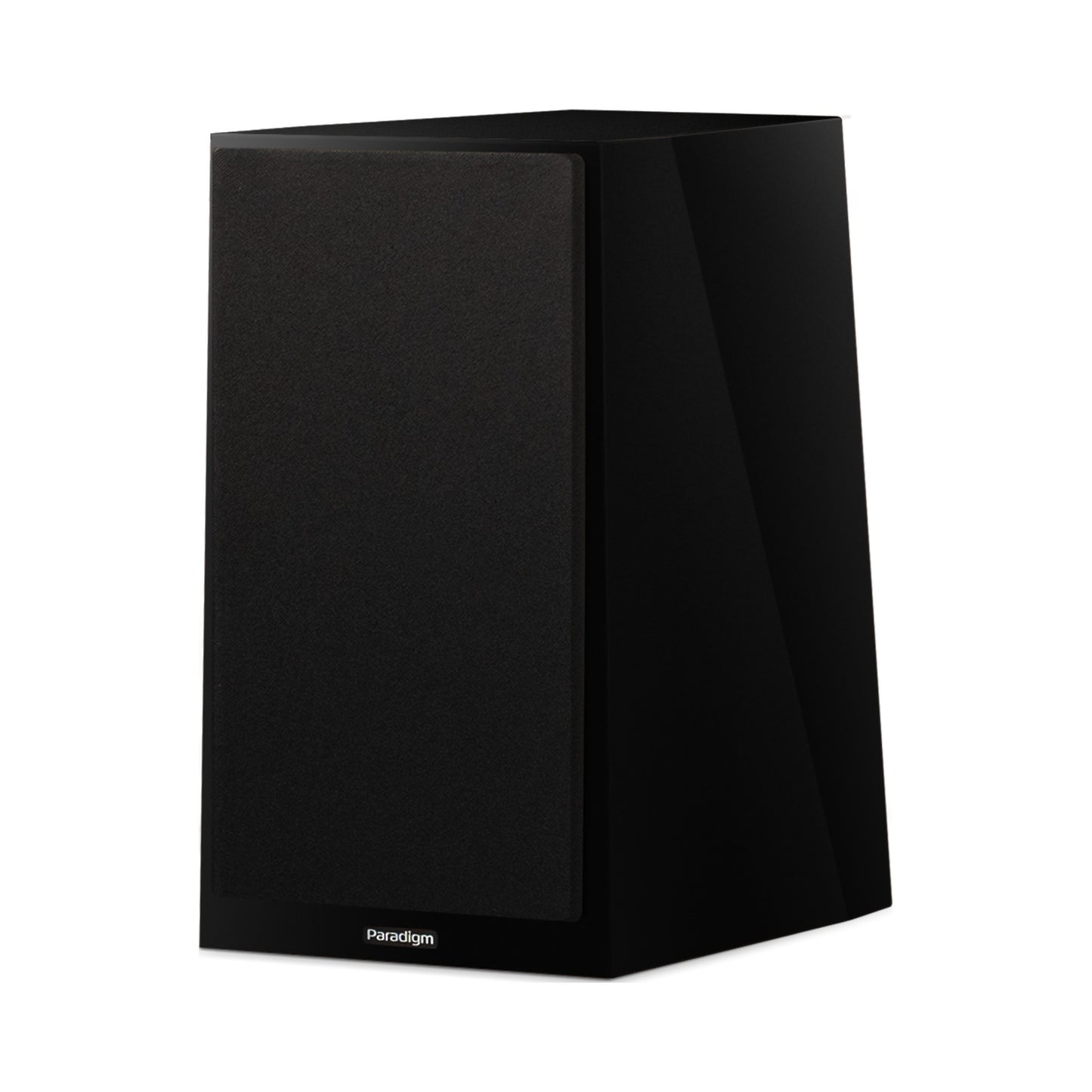 Paradigm Founder 40B Regallautsprecher Schrägansicht mit montierter Abdeckung ohne Standfuss, Black Gloss