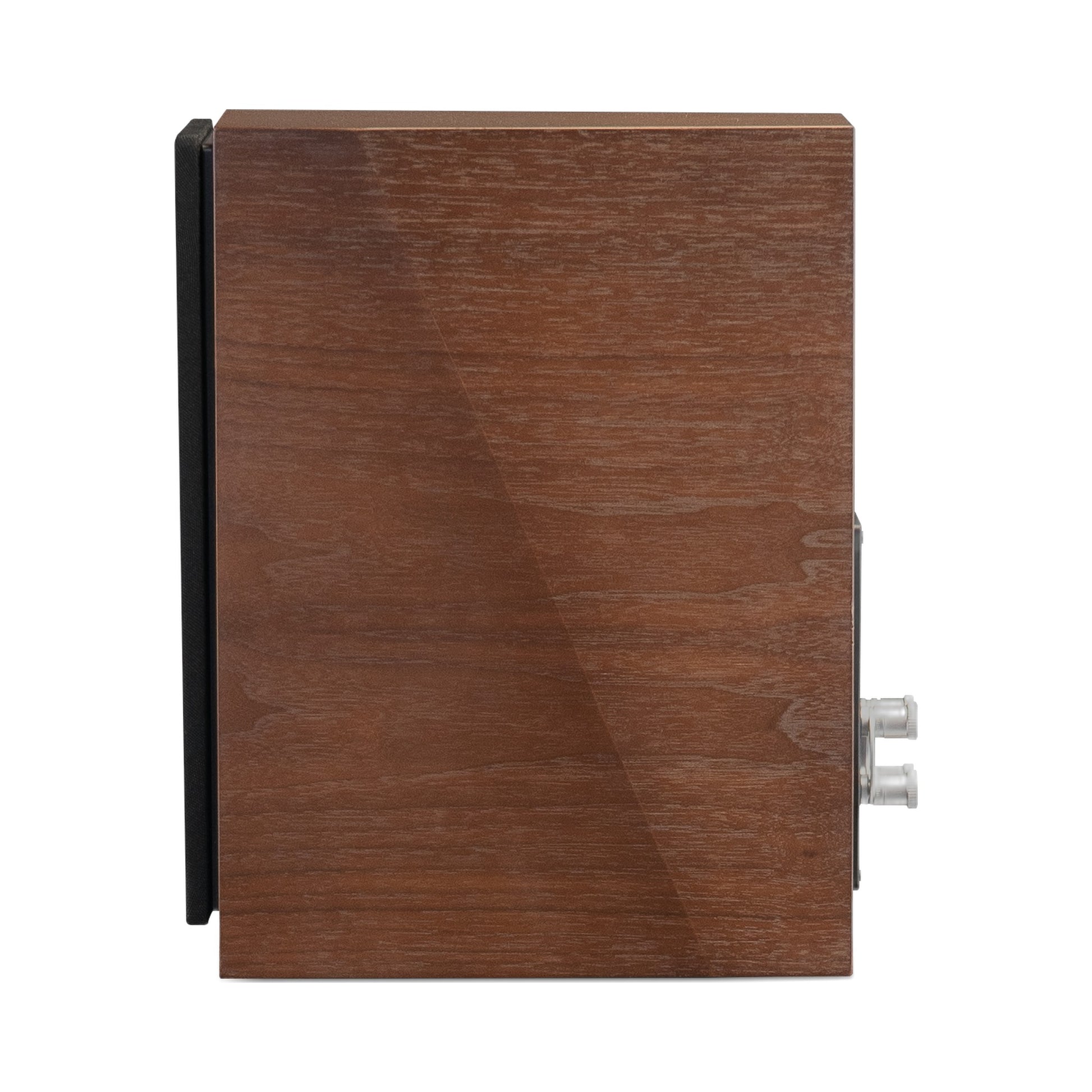 Paradigm Founder 40B Regallautsprecher Seitenansicht mit montierter Abdeckung ohne Standfuss, Walnut