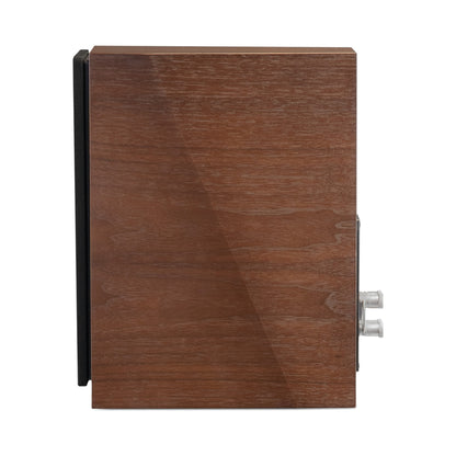 Paradigm Founder 40B Regallautsprecher Seitenansicht mit montierter Abdeckung ohne Standfuss, Walnut