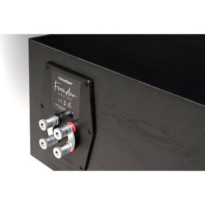 Paradigm Founder 70LCR Lautsprecher Detailansicht Anschlussklemmen, Black Gloss