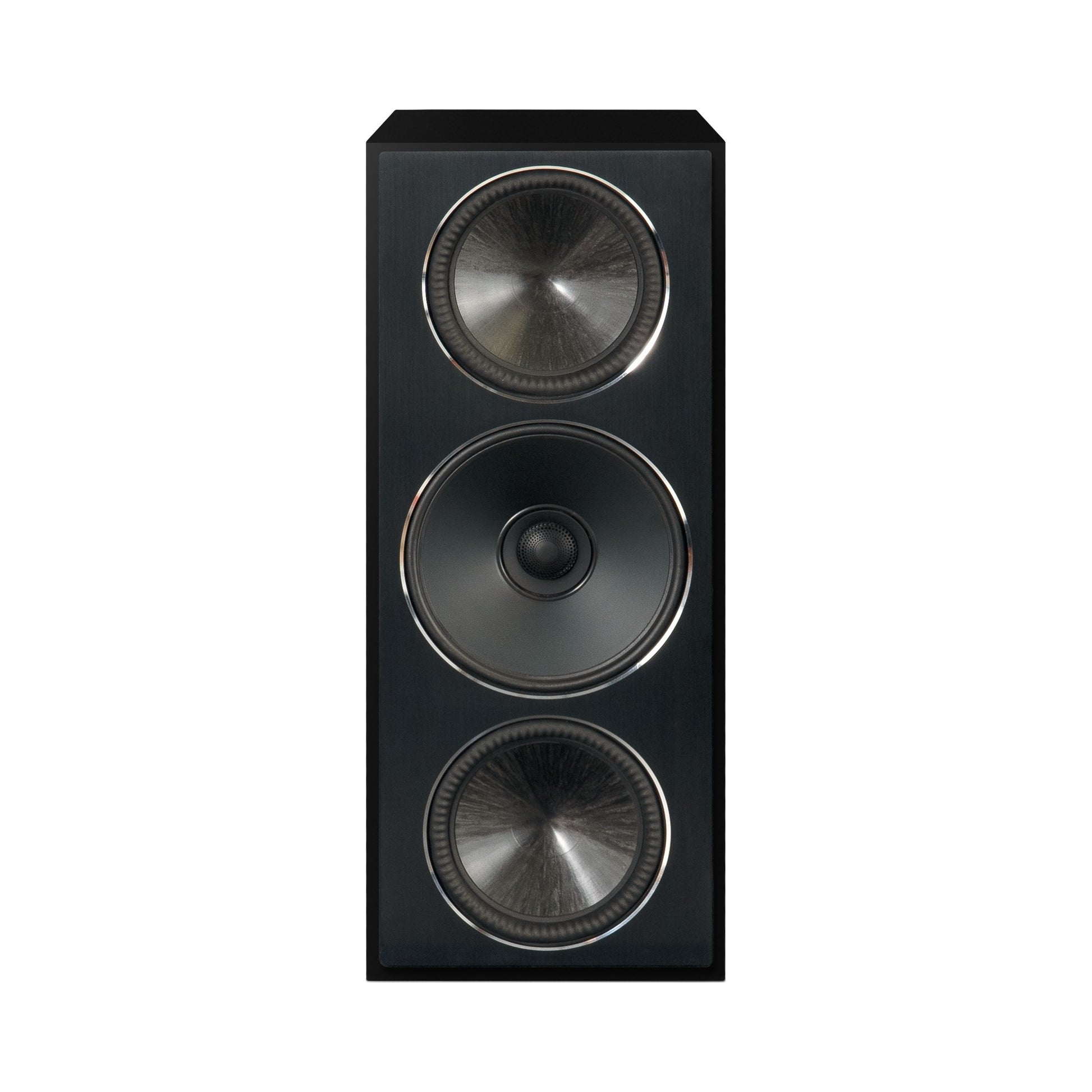 Paradigm Founder 70LCR Lautsprecher Frontansicht aufrecht aufgestellt, Black Gloss