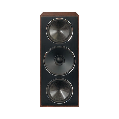 Paradigm Founder 70LCR Lautsprecher Frontansicht aufrecht aufgestellt, Walnut
