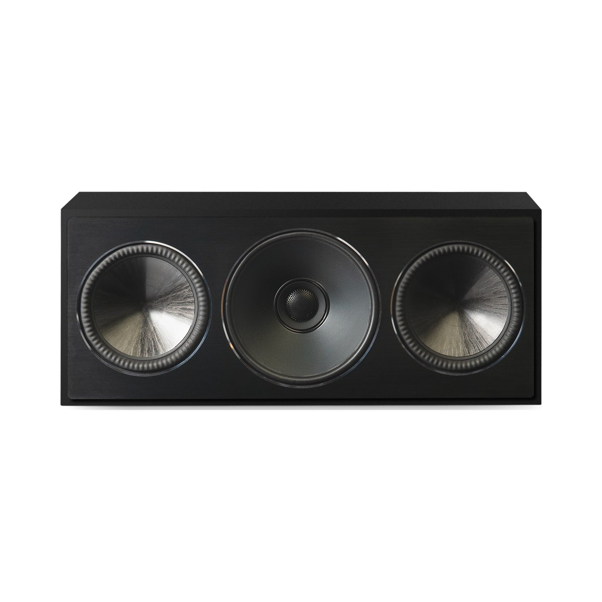 Paradigm Founder 70LCR Lautsprecher Frontansicht liegend aufgestellt, Black Gloss