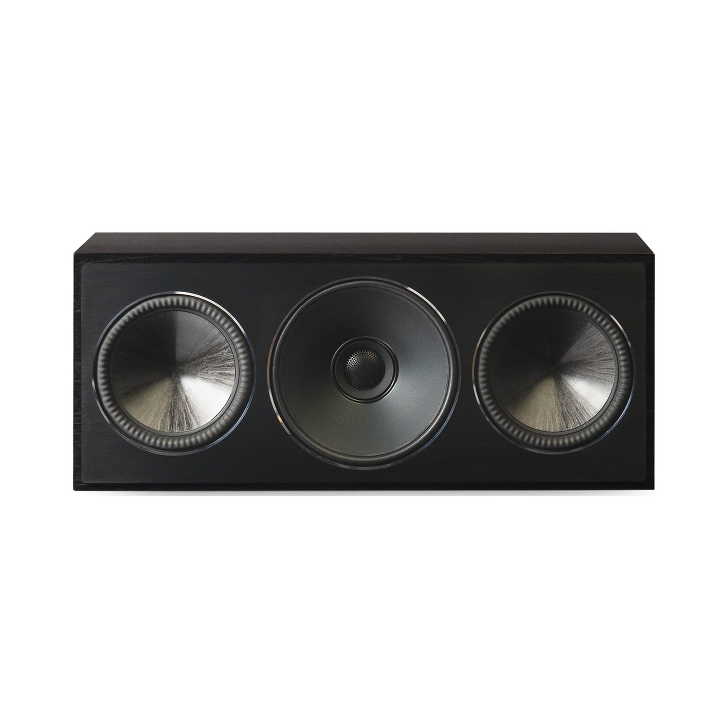 Paradigm Founder 70LCR Lautsprecher Frontansicht liegend aufgestellt, Black Walnut