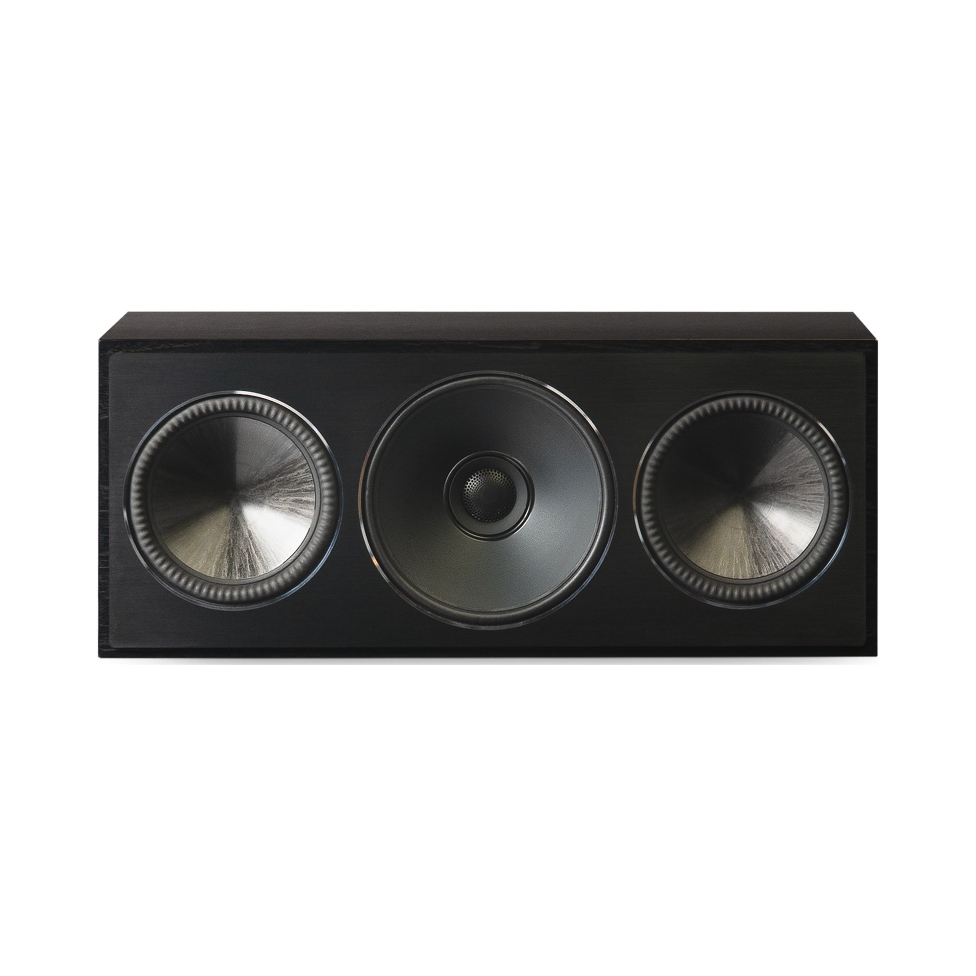 Paradigm Founder 70LCR Lautsprecher Frontansicht liegend aufgestellt, Black Walnut