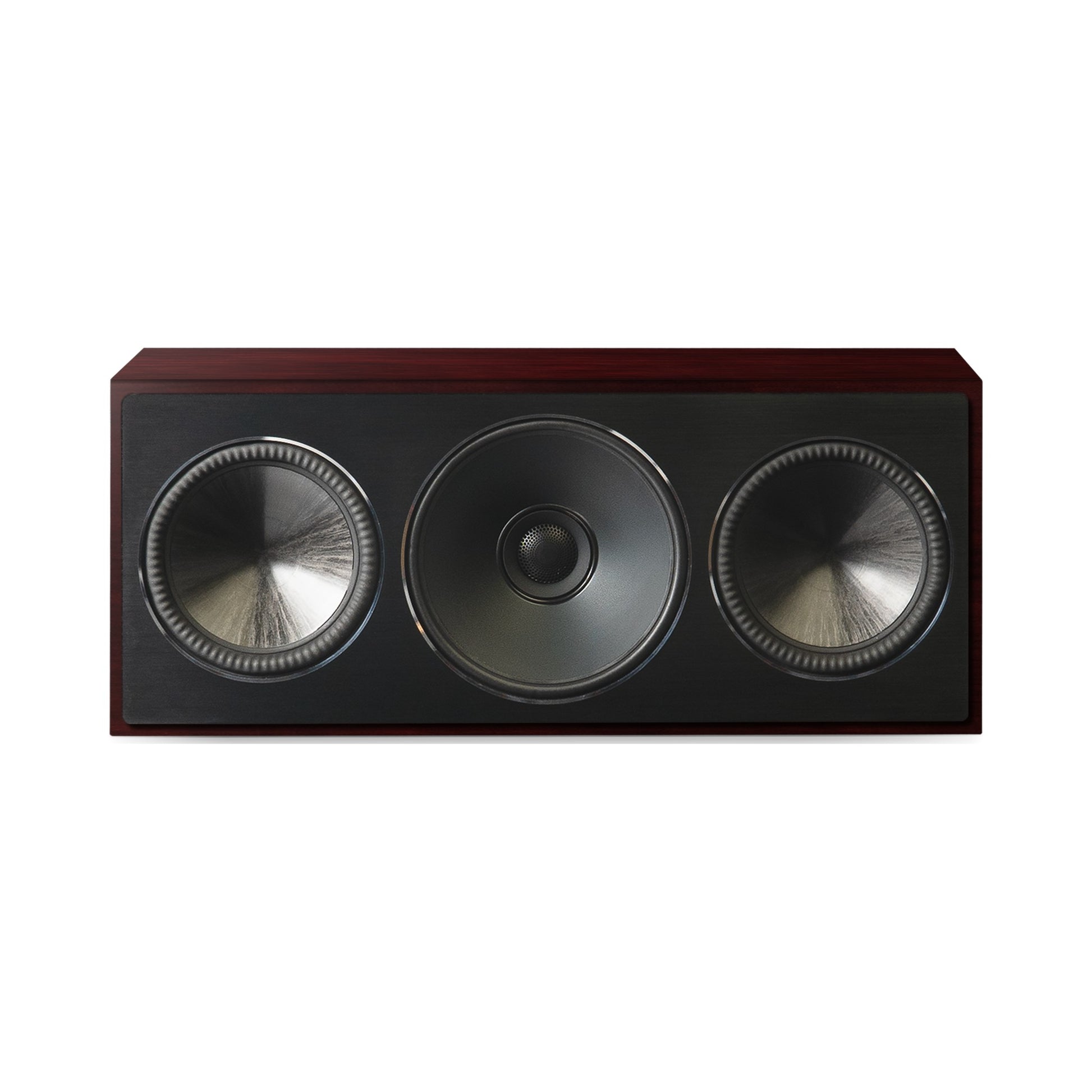 Paradigm Founder 70LCR Lautsprecher Frontansicht liegend aufgestellt, Midnight Cherry