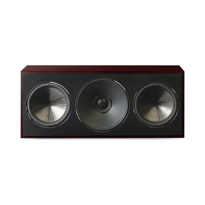 Paradigm Founder 70LCR Lautsprecher Frontansicht liegend aufgestellt, Midnight Cherry