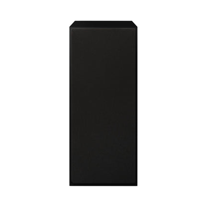 Paradigm Founder 70LCR Lautsprecher Frontansicht mit montierter Abdeckung aufrecht aufgestellt, Black Gloss