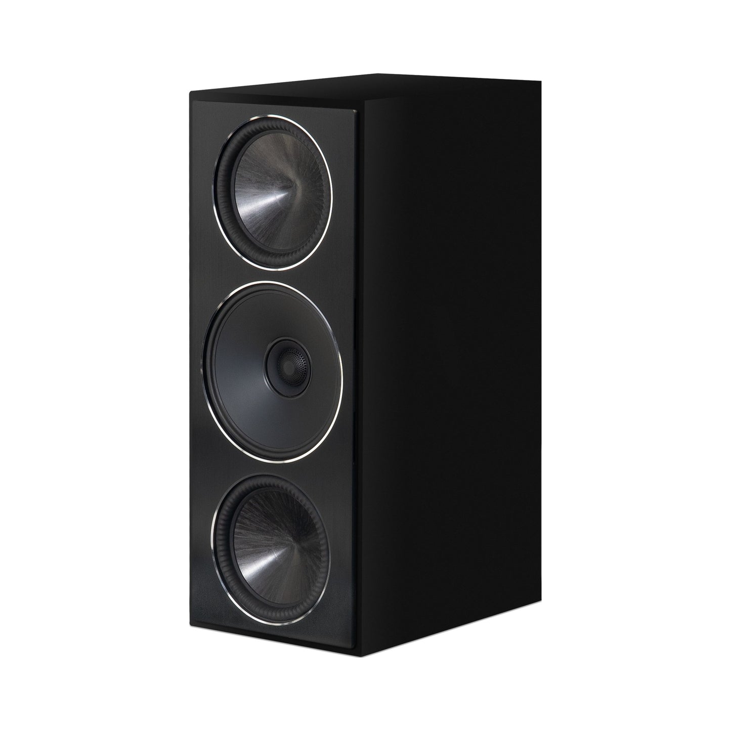 Paradigm Founder 70LCR Lautsprecher Schrägansicht aufrecht aufgestellt, Black Gloss