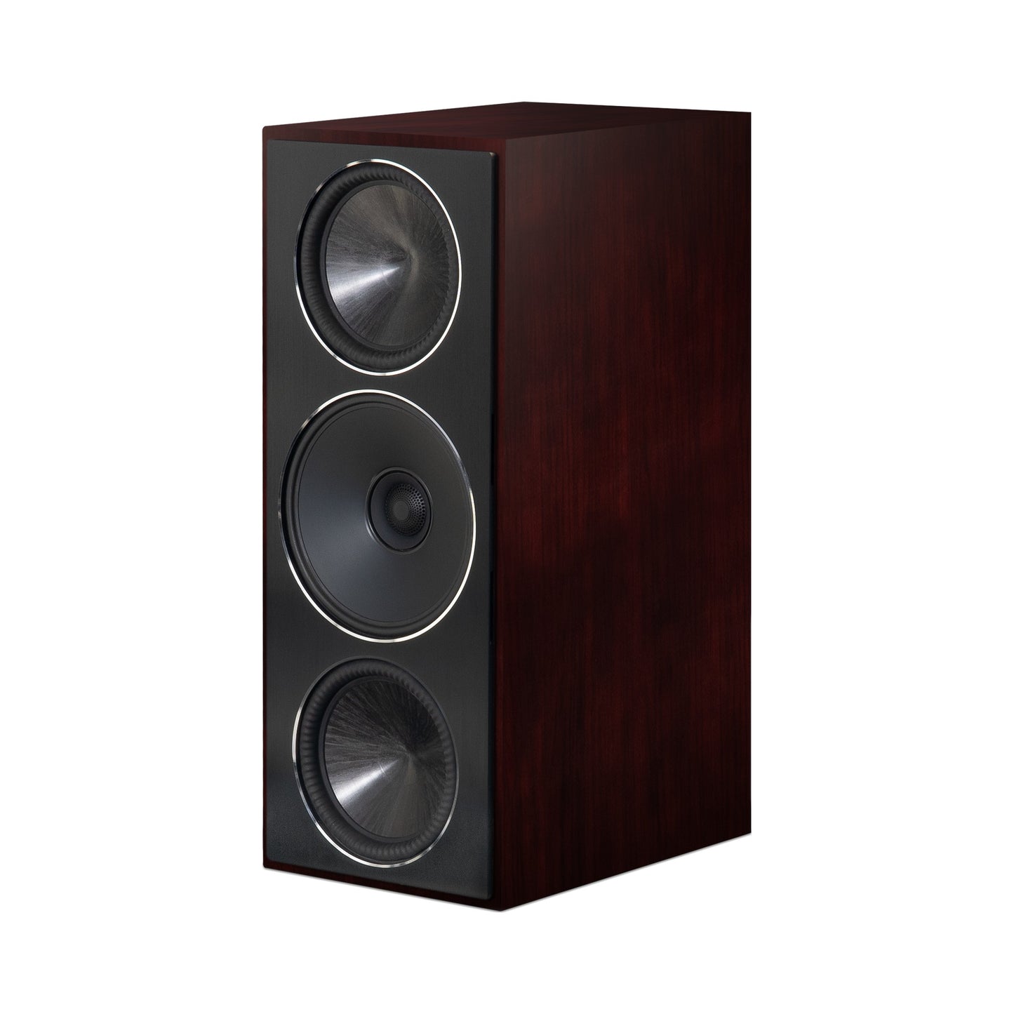 Paradigm Founder 70LCR Lautsprecher Schrägansicht aufrecht aufgestellt, Midnight Cherry