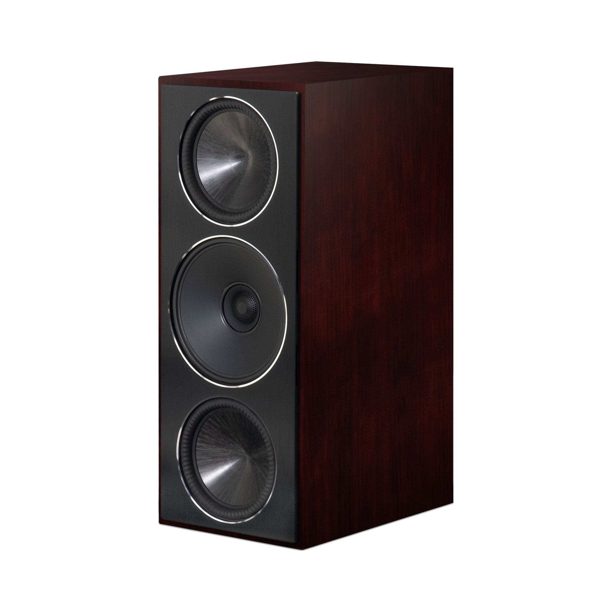 Paradigm Founder 70LCR Lautsprecher Schrägansicht aufrecht aufgestellt, Midnight Cherry