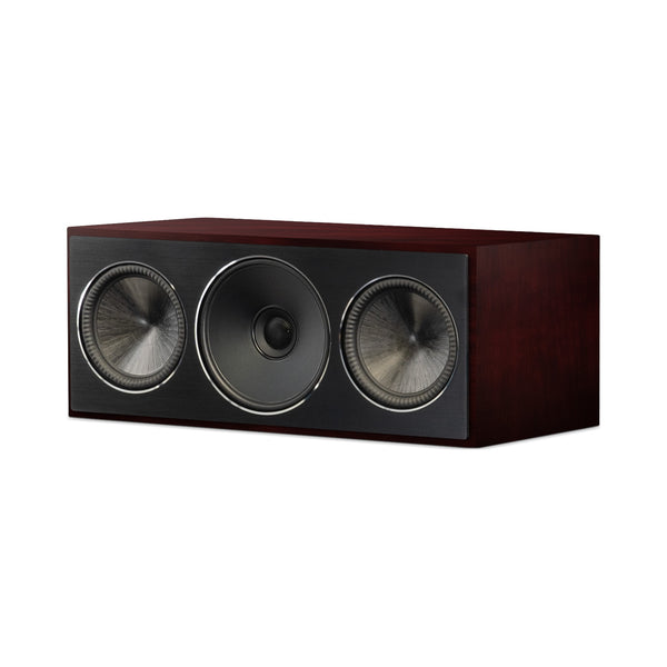 Paradigm Founder 70LCR Lautsprecher Schrägansicht liegend aufgestellt, Midnight Cherry