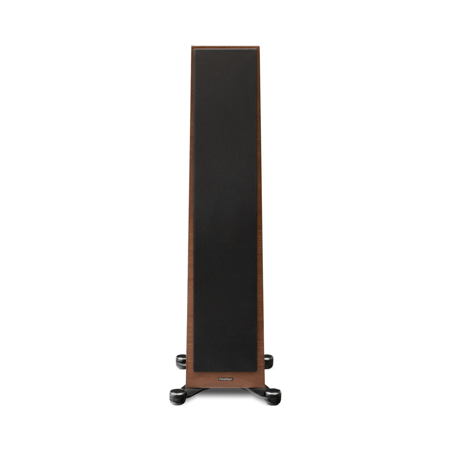 Paradigm Founder 80F Standlautsprecher Frontansicht mit montierter Abdeckung, Walnut
