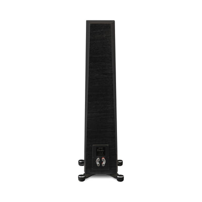 Paradigm Founder 80F Standlautsprecher Rückansicht mit Bi-Wiring-Anschlussfeld, Black Walnut