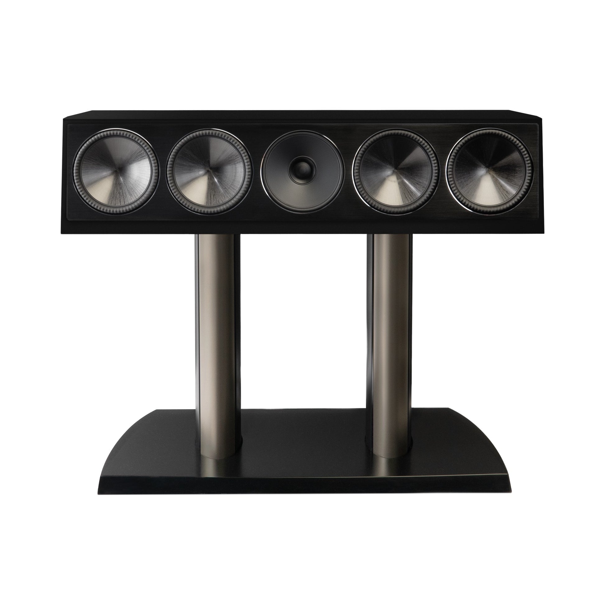 Paradigm Founder 90C Center-Lautsprecher Frontansicht auf Standfuss, Black Gloss