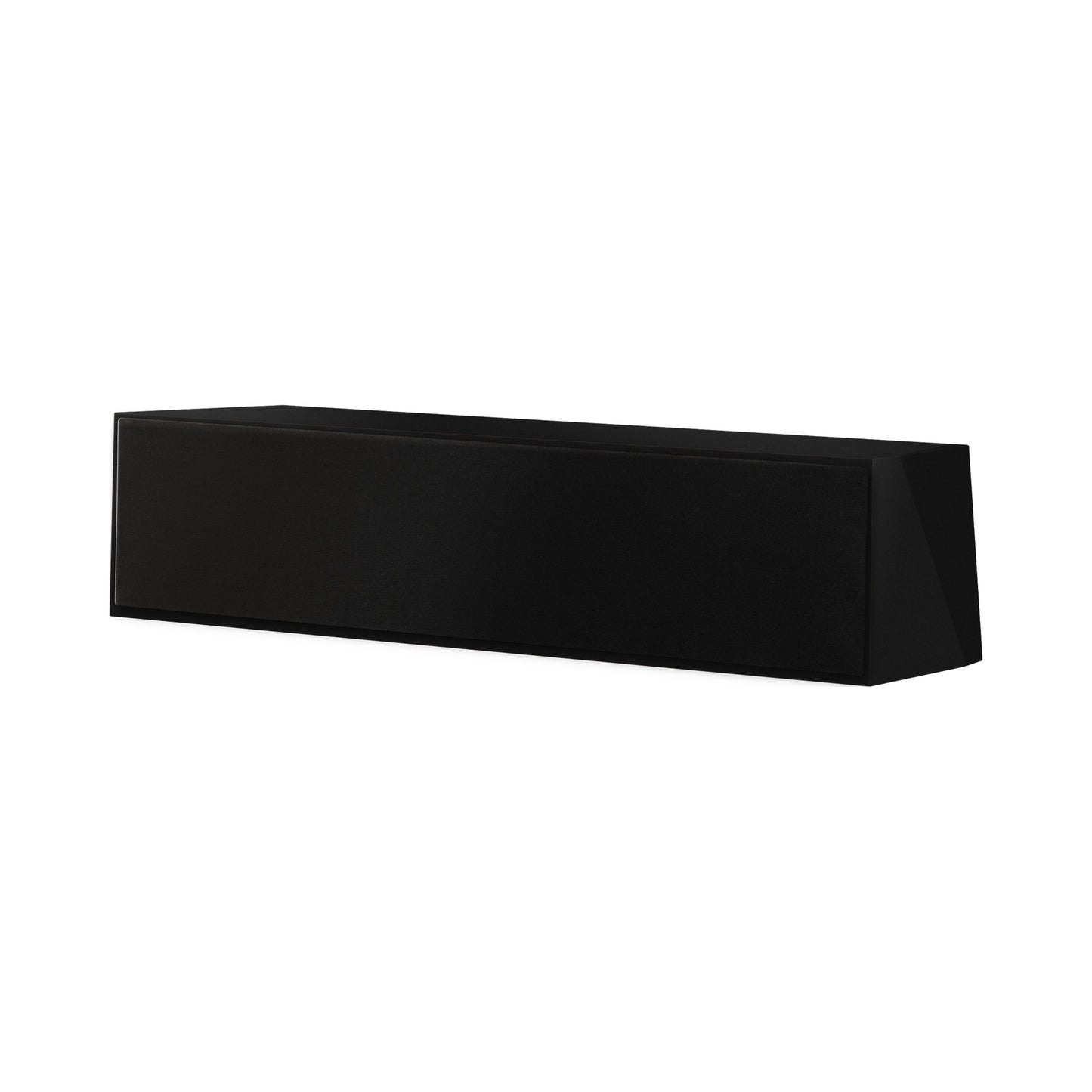 Paradigm Founder 90C Center-Lautsprecher Schrägansicht mit montierter Abdeckung ohne Standfuss, Black Gloss