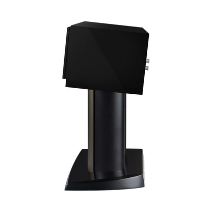 Paradigm Founder 90C Center-Lautsprecher Seitenansicht mit montierter Abdeckung auf Standfuss, Black Gloss