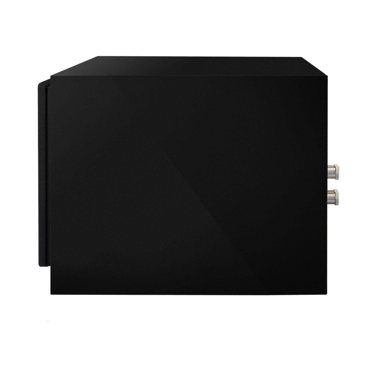 Paradigm Founder 90C Center-Lautsprecher Seitenansicht mit montierter Abdeckung ohne Standfuss, Black Gloss