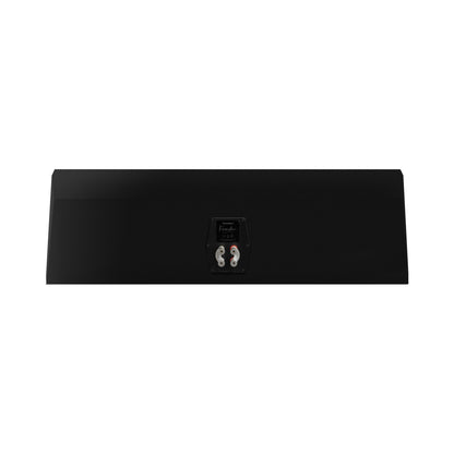 Paradigm Founder 90C Center-Lautsprecher Rückansicht mit Bi-Wiring-Anschlussfeld ohne Standfuss, Black Gloss