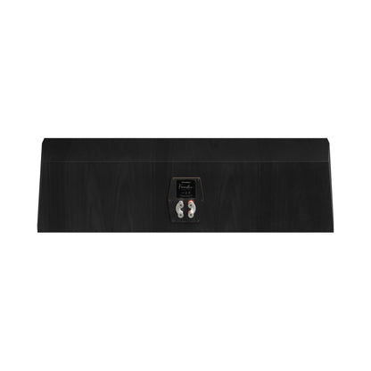 Paradigm Founder 90C Center-Lautsprecher Rückansicht mit Bi-Wiring-Anschlussfeld ohne Standfuss, Black Walnut