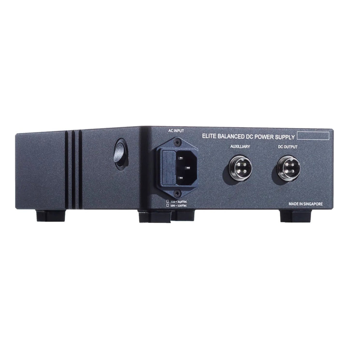 PLIXIR Elite BDC 12V 4A Dual Output Linearnetzteil Schrägansicht von hinten