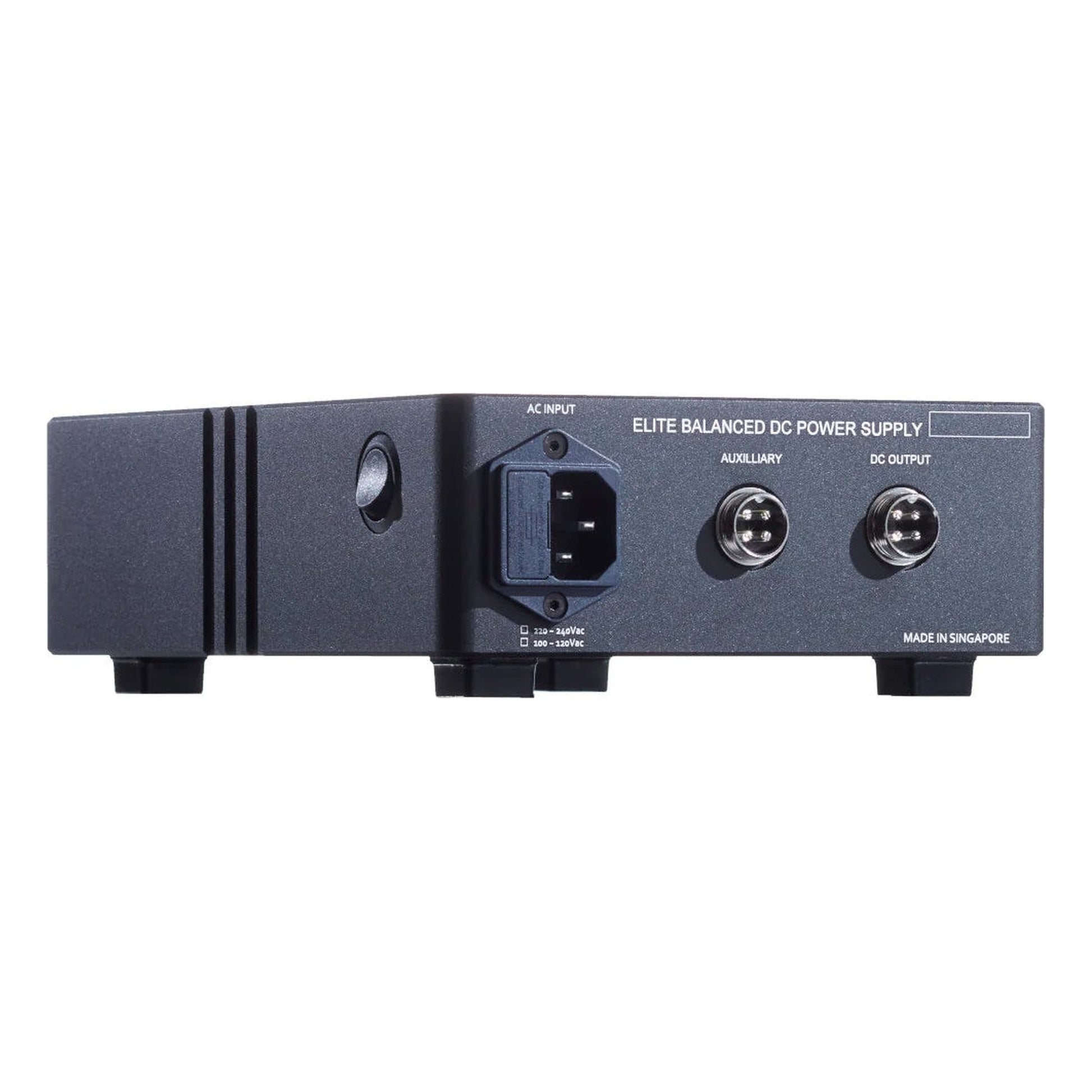 PLIXIR Elite BDC 12V 4A Dual Output Linearnetzteil Schrägansicht von hinten
