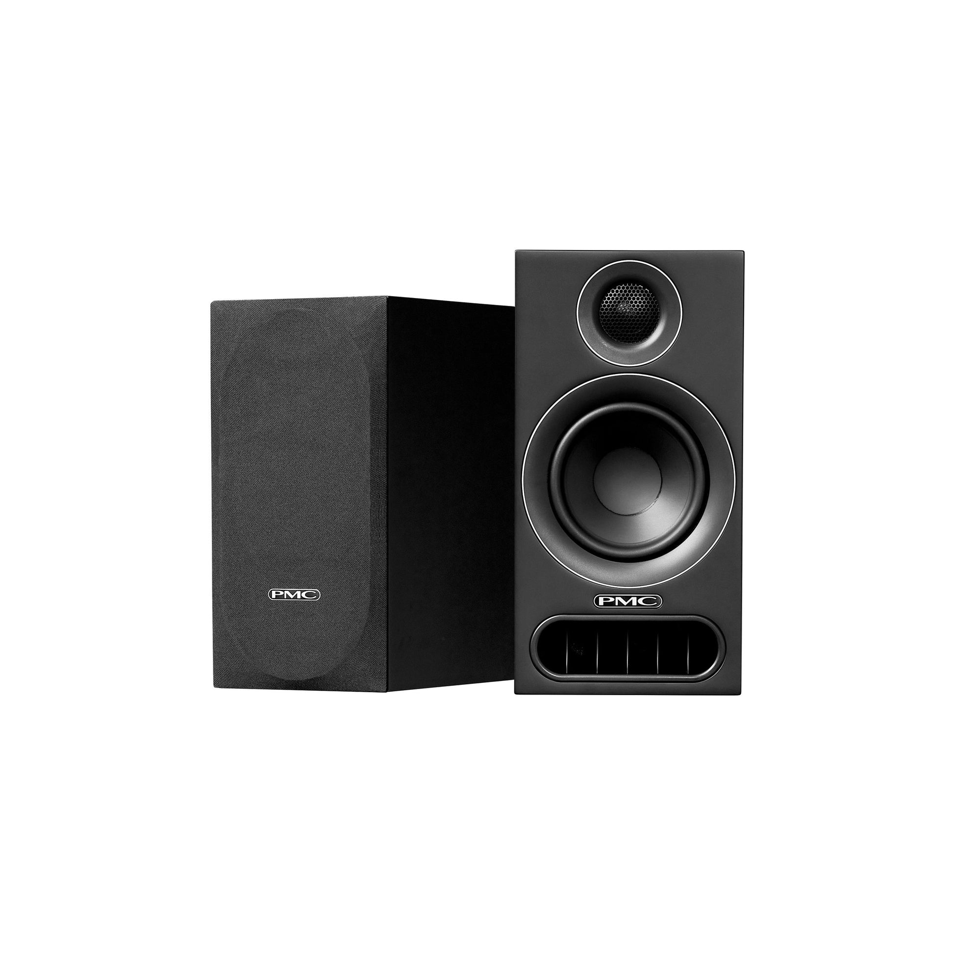 PMC Prodigy1 Regallautsprecher Schwarz Stereopaar mit montierter Frontabdeckung
