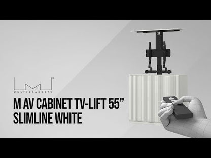 Multibrackets 8040 AV-Cabinet TV-Lift 55″ Slimline, White Walnut