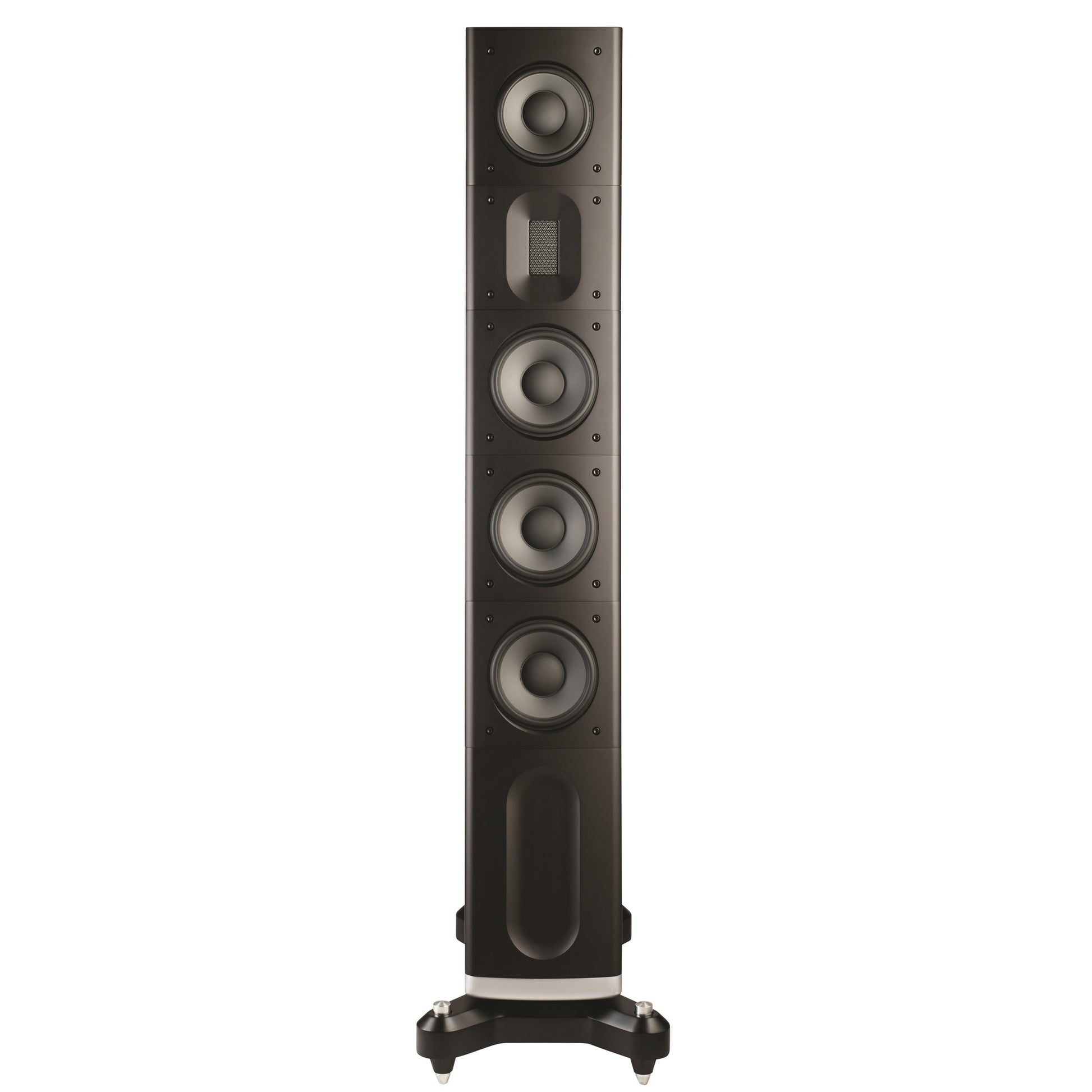 Raidho TD3.2 Signature Standlautsprecher Detailansicht Frontschallwand, Schwarz Hochglanz