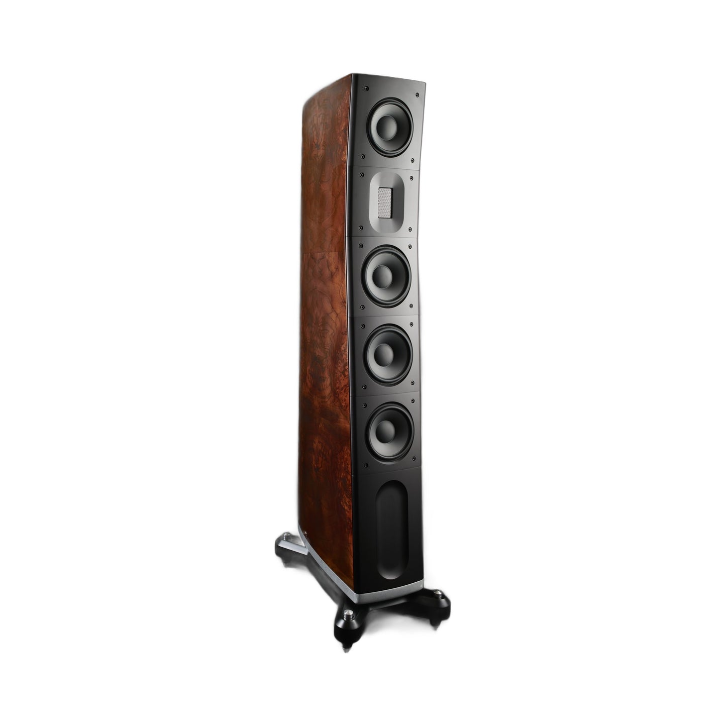 Raidho TD3.2 Signature Standlautsprecher Frontansicht in Walnut Burl