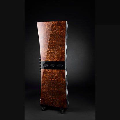 Raidho TD4.8 Standlautsprecher Seitenansicht in Walnut Burl