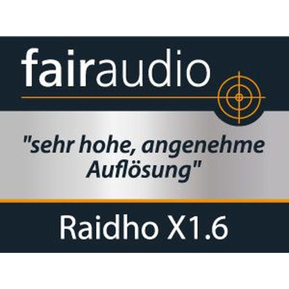 Raidho X1.6 Regallautsprecher, Auszeichnung fairaudio, Schwarz Hochglanz