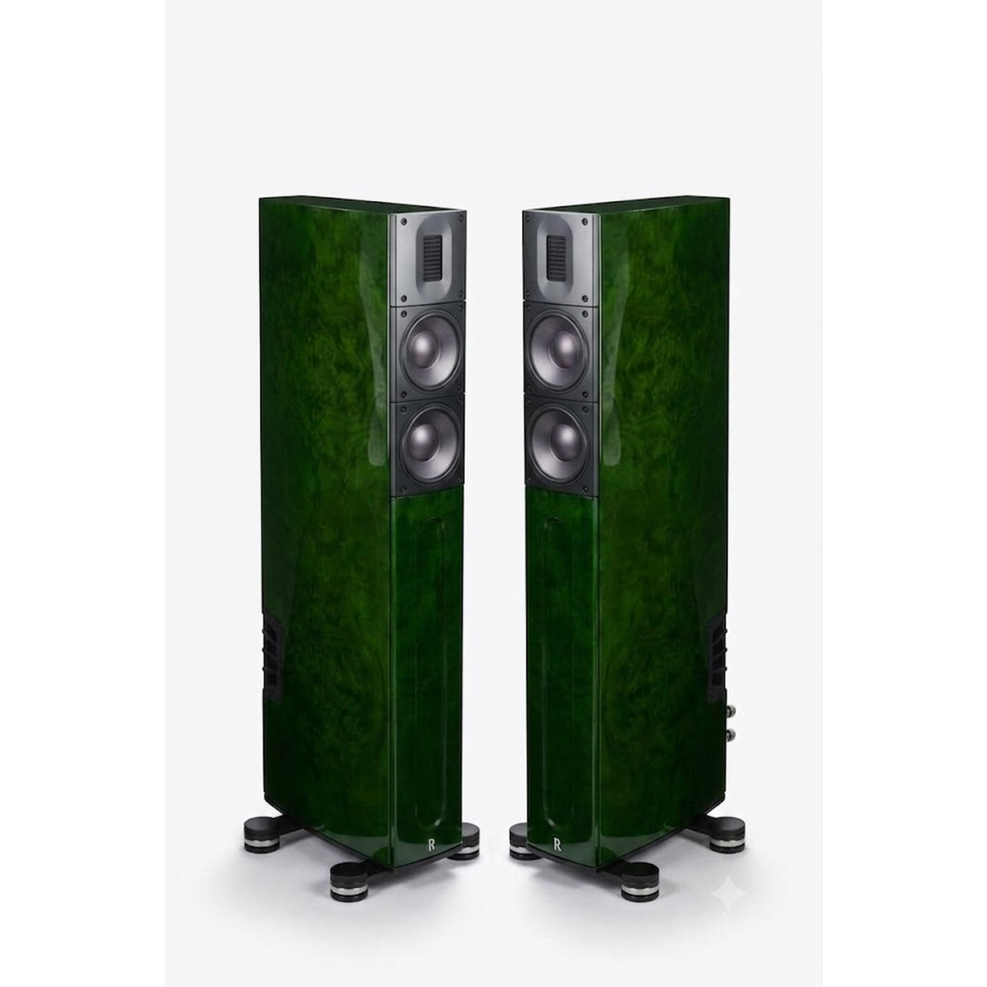 Raidho X2t 25th Anniversary Standlautsprecher Stereopaar in Emerald Green Burl