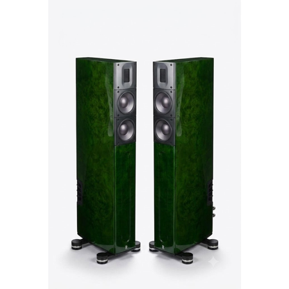 Raidho X2t 25th Anniversary Standlautsprecher Stereopaar in Emerald Green Burl