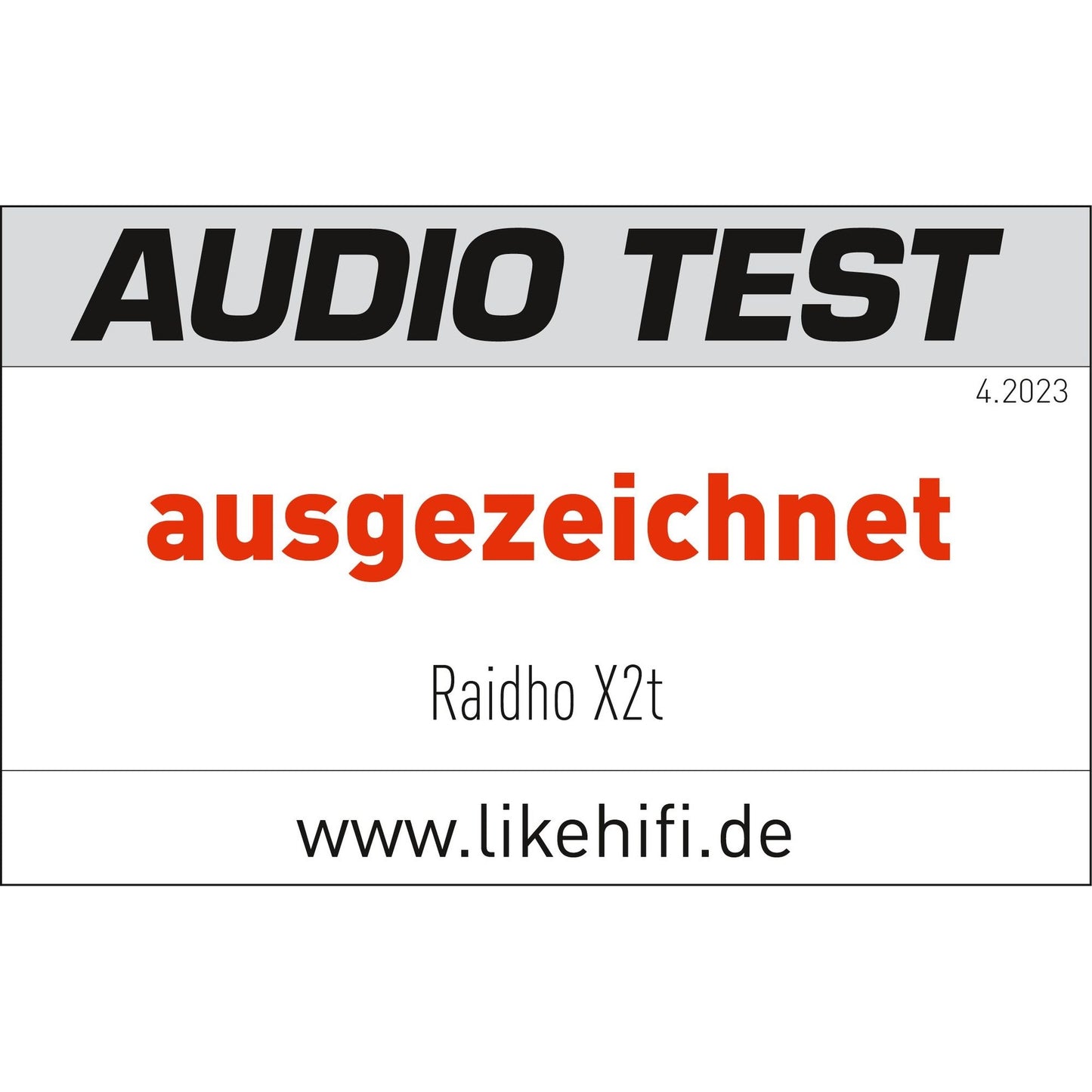 Raidho X2t Standlautsprecher, Auszeichnung Audio Test "ausgezeichnet" 4/2023, Schwarz Hochglanz