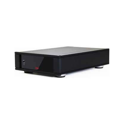 Rega AOS MC Phono-Vorverstärker Schrägansicht Nahaufnahme