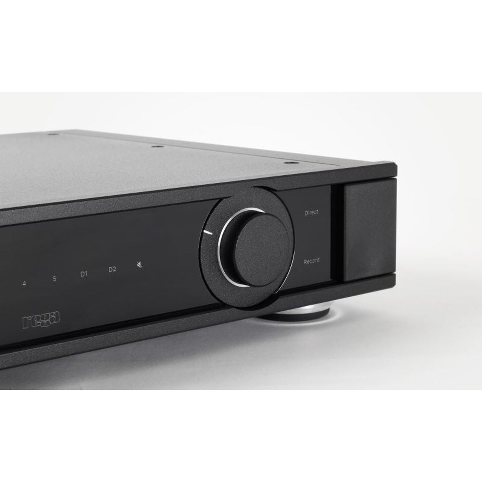 Rega Elicit MK5 Vollverstärker Detailansicht Bedienelemente Direct und Record