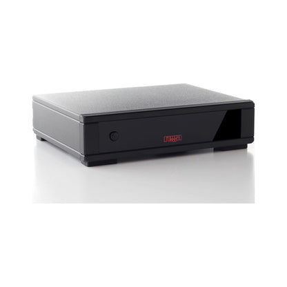 Rega Fono MC MK4 Phono-Vorverstärker, Schrägansicht Frontpartie mit Bedientaste