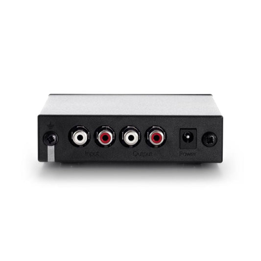 Rega Fono Mini A2D Phono-Vorverstärker mit USB, Rückansicht mit Ein- und Ausgängen