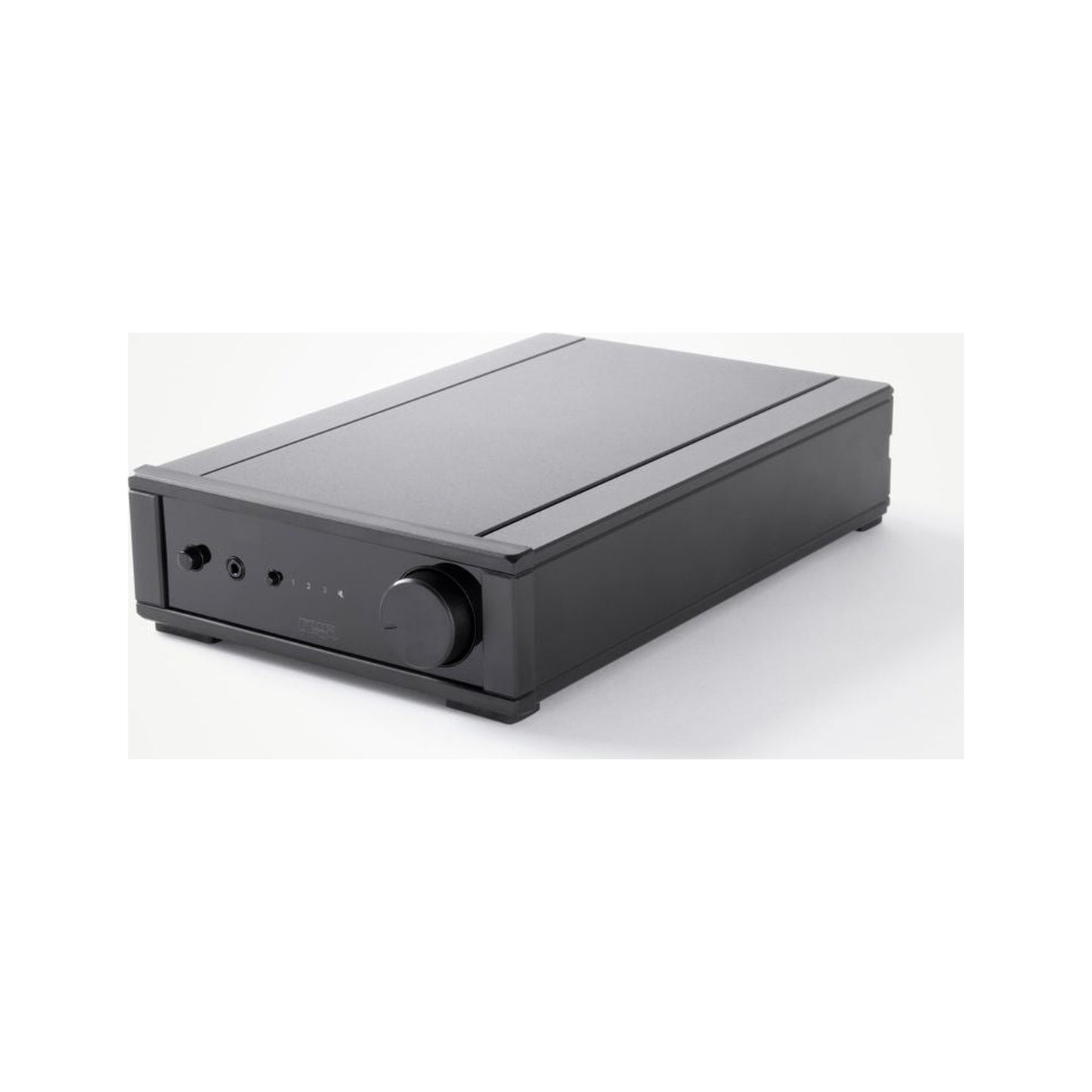 Rega iO Stereo-Vollverstärker, Schrägansicht