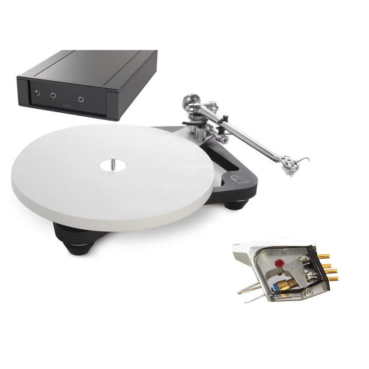 Rega Planar 10 SE 1 Swiss Edition Plattenspieler, Lieferumfang mit Netzteil und Tonabnehmer