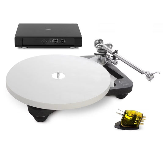 Rega Planar 10 SE 2 Swiss Edition Plattenspieler Lieferumfang mit Aura-Phonostufe und Tonabnehmer