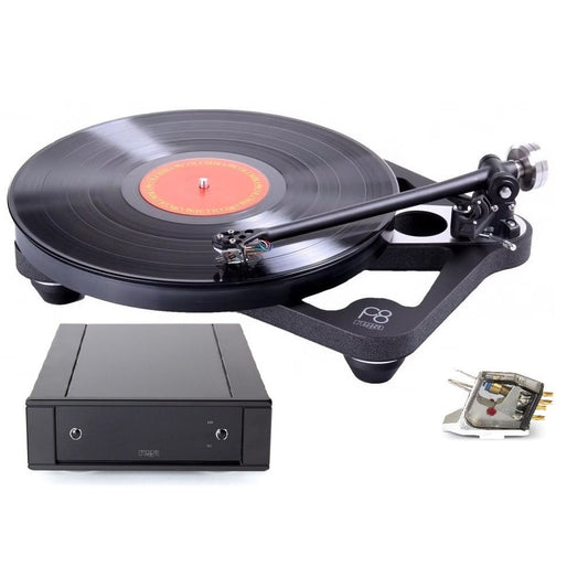 Rega Planar 8 SE 3 Swiss Edition Plattenspieler, Lieferumfang mit Netzteil und Tonabnehmer