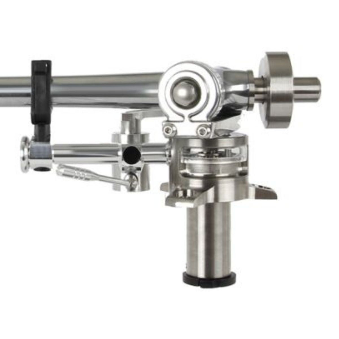 Rega RB Titanium Tonarm Detailansicht Lager und Gegengewicht