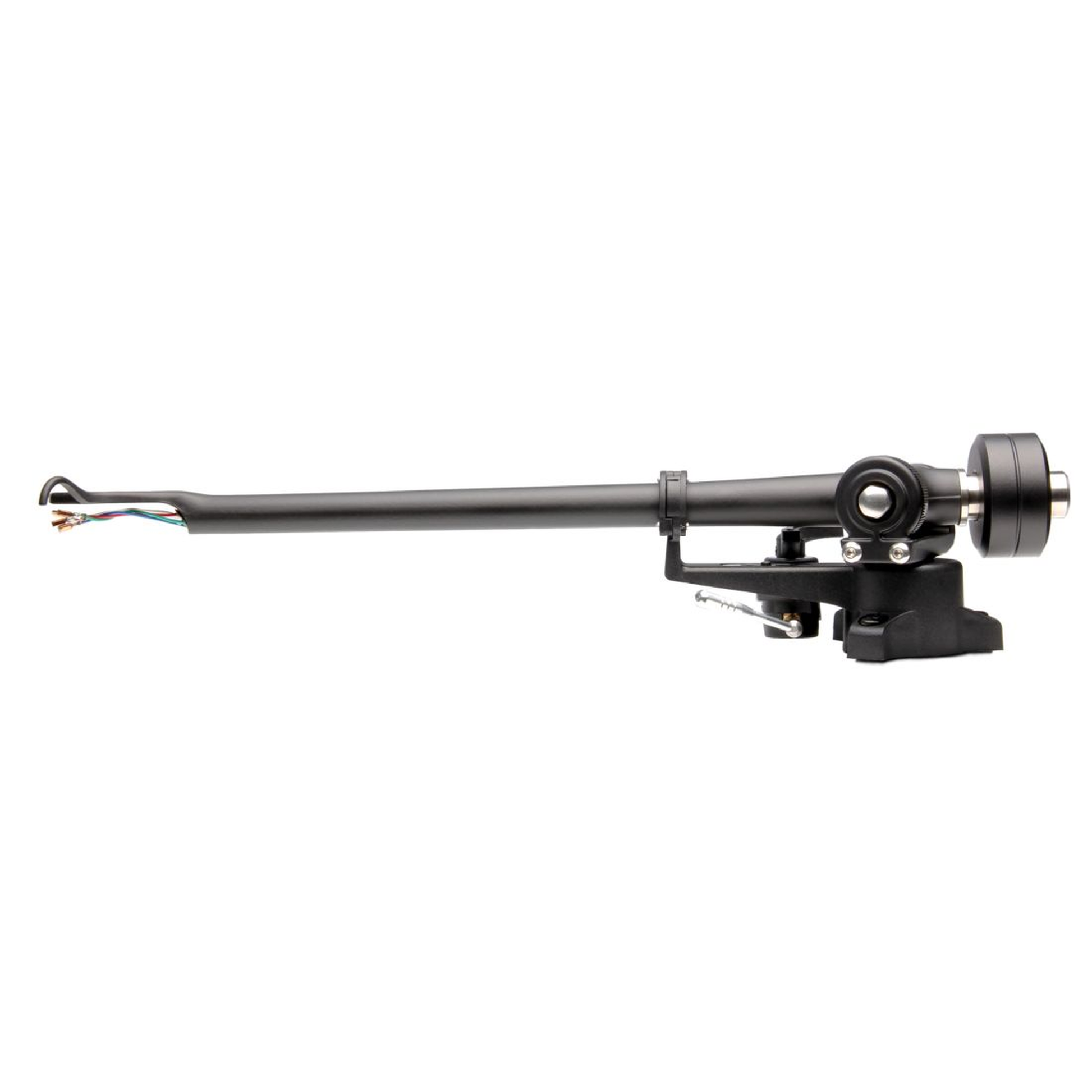 Rega RB330 Tonarm Seitenansicht, mattschwarz lackiert