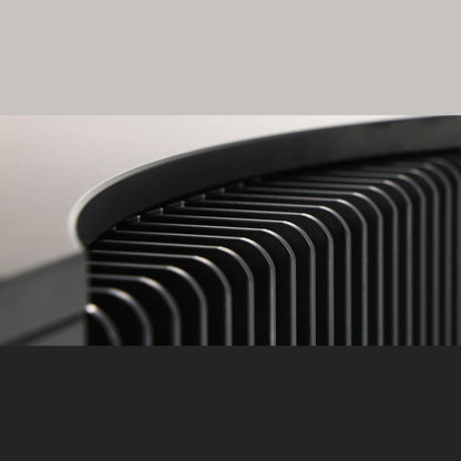 Rega Solis Referenz-Endstufe Schwarz, Detailansicht Frontblende