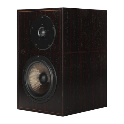 Revival Audio Atalante 3 Regallautsprecher Ebony Schrägansicht mit Basalt-Tiefmitteltöner und ARID-Hochtöner
