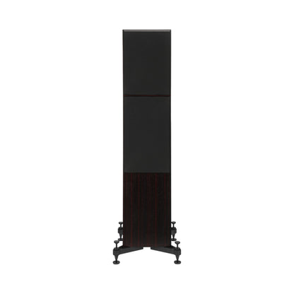 Revival Audio Atalante 4 Standlautsprecher Ebony Frontansicht mit montierter Frontabdeckung