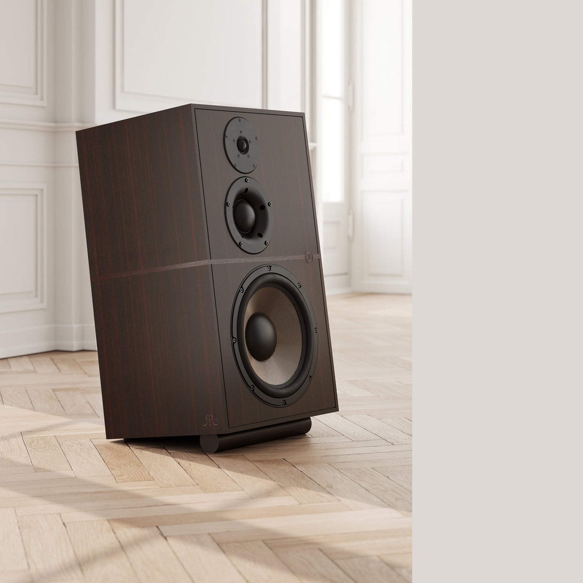Revival Audio Atalante 5 Regallautsprecher Ebony Lifestyle Nahaufnahme im Wohnraum