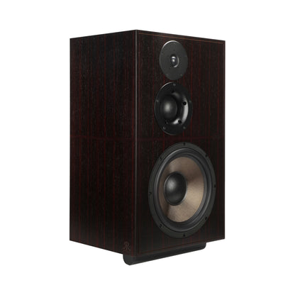 Revival Audio Atalante 5 Regallautsprecher Ebony Schrägansicht 3-Wege mit 12-Zoll-Basalt-Tieftöner